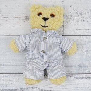 Vtg Jane Hissey Old Bear Little Bear's Bedtime 8" Plush Stuffed Animal PJs 1993